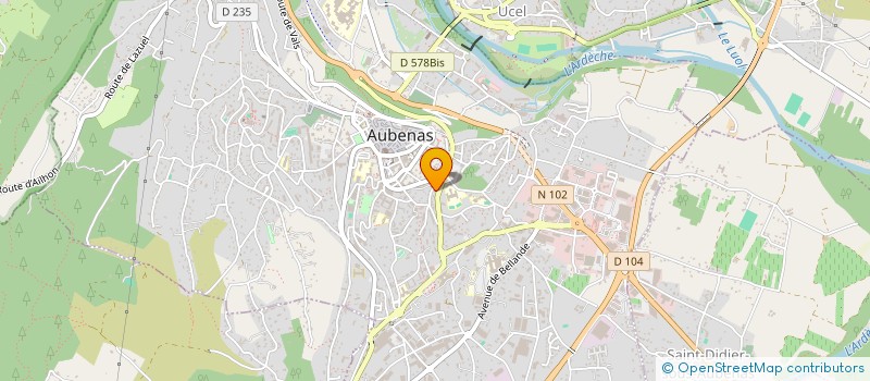 localisation de l'entreprise AMEO à AUBENAS