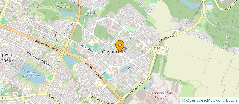 localisation de l'entreprise AMEP ASSOC MUNICIPAL EDUCATION  GUYANCOURT