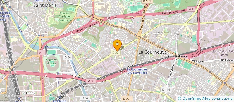 localisation de l'entreprise AMERICA STATION PROTECTION PRIVEE à LA COURNEUVE