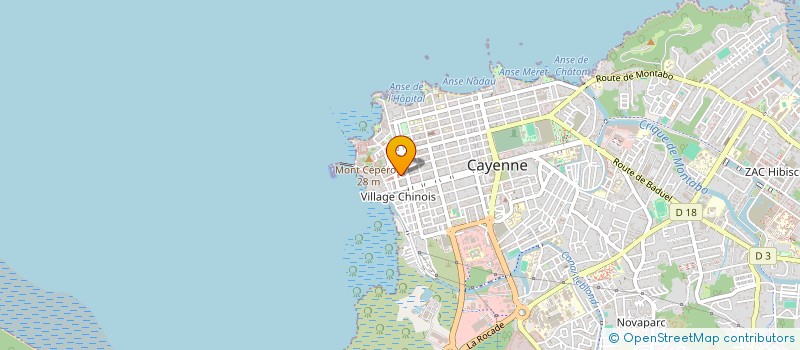 localisation de l'entreprise AMERIQUE PRESTATION SERVICE à CAYENNE