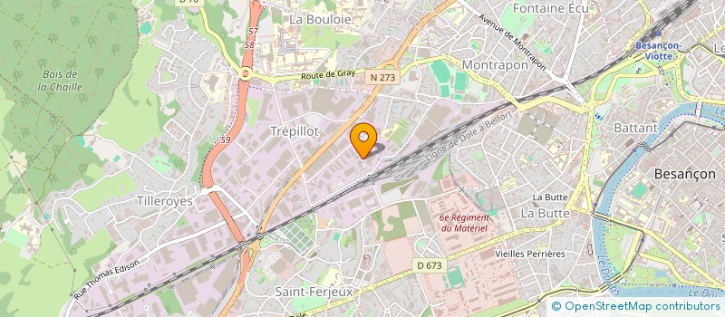 localisation de l'entreprise AMERY à BESANCON