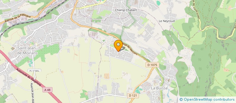 localisation de l'entreprise AMES 18  LA BUISSE