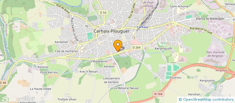 localisation de l'entreprise AMES DE BRETAGNE  CARHAIX-PLOUGUER