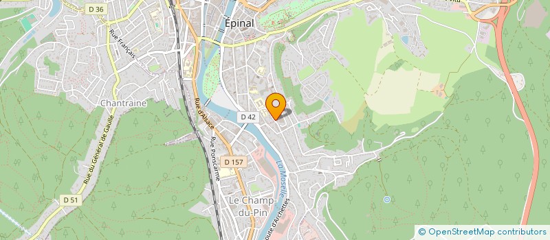 localisation de l'entreprise AMES DE CLAUDE GELLEE ASSOCIATION POUR LA MUSIQUE ET LES ENSEIGNEMENTS DE SPECIALITE à EPINAL