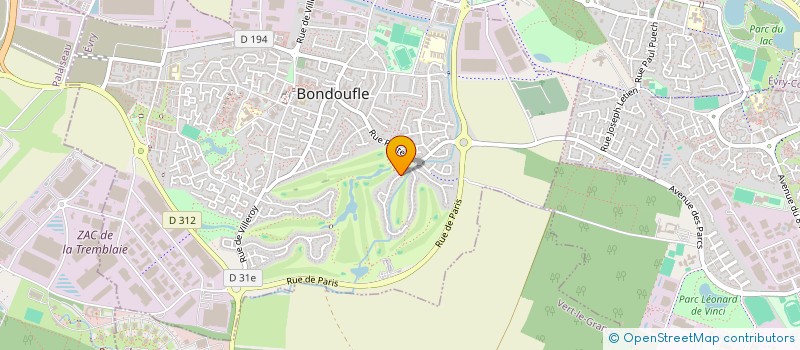localisation de l'entreprise AMETHO à BONDOUFLE