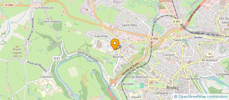 localisation de l'entreprise AMETHYSTE à RODEZ