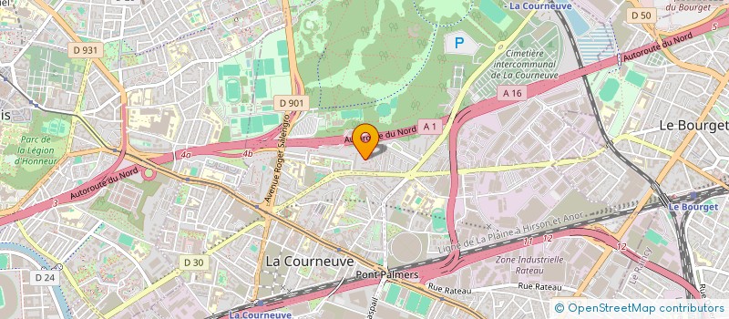 localisation de l'entreprise AMETIS à LA COURNEUVE