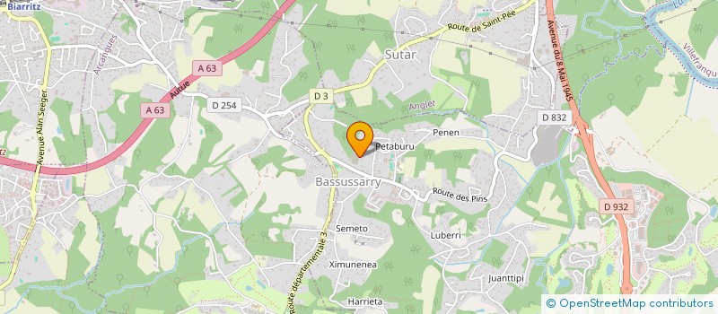 localisation de l'entreprise AMETSA à ARCANGUES