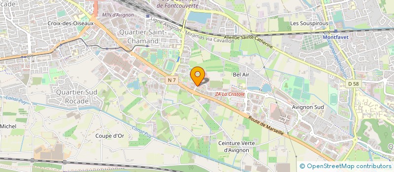 localisation de l'entreprise AMEUBLEMENT BONIS-BLANCHET à AVIGNON