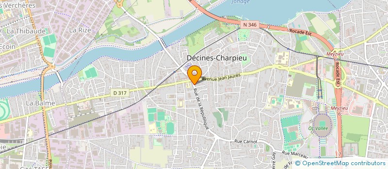localisation de l'entreprise AMEUBLEMENT ET CONFORT à DECINES-CHARPIEU