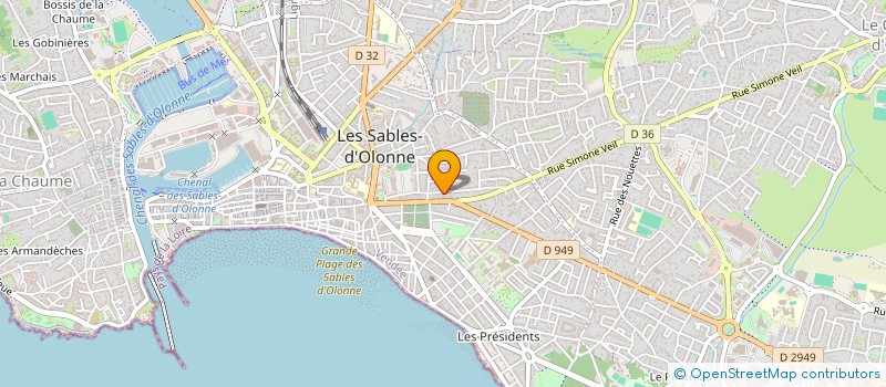 localisation de l'entreprise AMEUBLEMENT & MOBILIERS DOUX CONCEPT à LES SABLES D'OLONNE