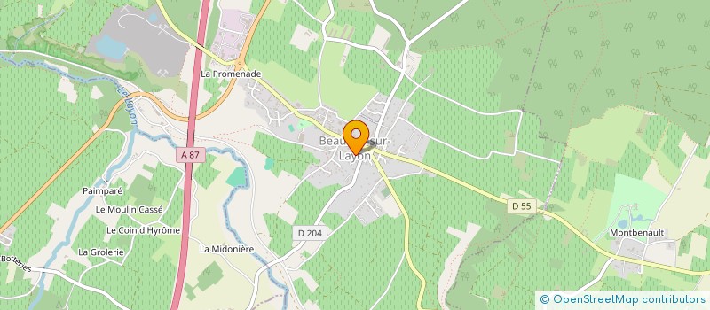 localisation de l'entreprise AMEVIE BTP  BEAULIEU-SUR-LAYON