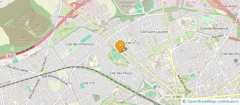 localisation de l'entreprise AMEX TP à COURRIERES