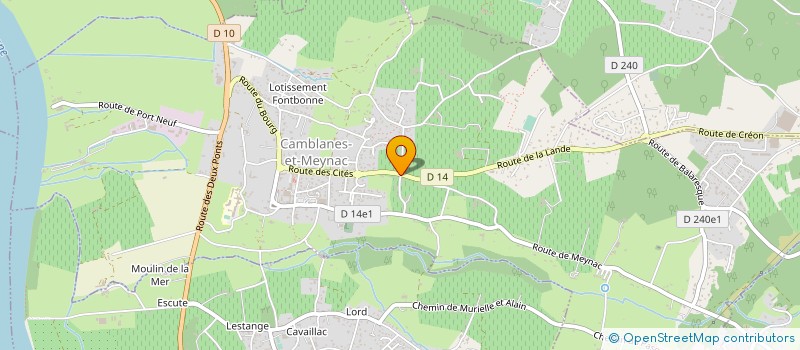 localisation de l'entreprise AMEXT 33 à CAMBLANES-ET-MEYNAC