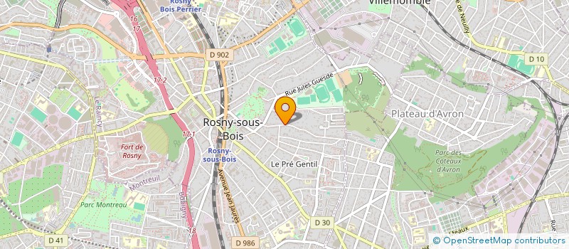 localisation de l'entreprise AMEYA à ROSNY-SOUS-BOIS