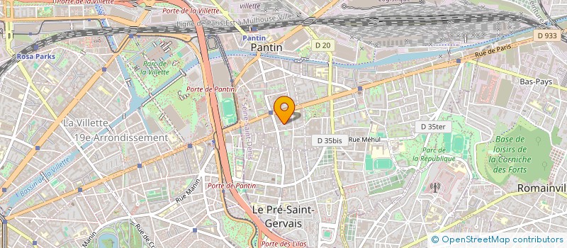 localisation de l'entreprise AMF TRANSPORT ET LOGISTIQUE à PANTIN