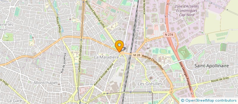 localisation de l'entreprise AMFC à DIJON