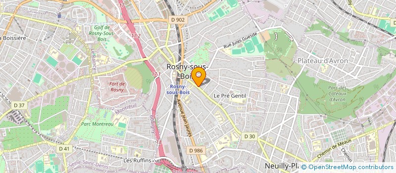 localisation de l'entreprise AMFORMATION à ROSNY-SOUS-BOIS
