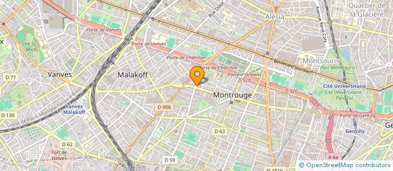 localisation de l'entreprise AMG à MONTROUGE