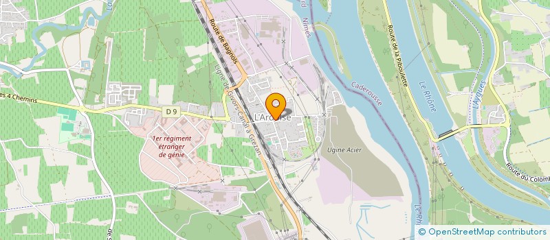 localisation de l'entreprise AMG  LAUDUN-L'ARDOISE