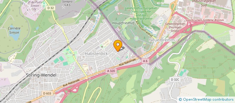 localisation de l'entreprise AMG  STIRING-WENDEL