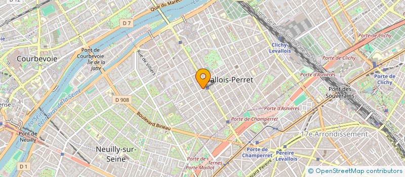 localisation de l'entreprise AMG BATIMO à LEVALLOIS-PERRET