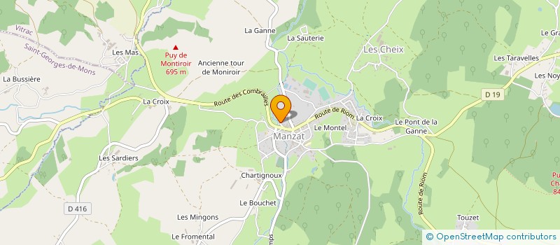 localisation de l'entreprise AMG CONFORT à MANZAT
