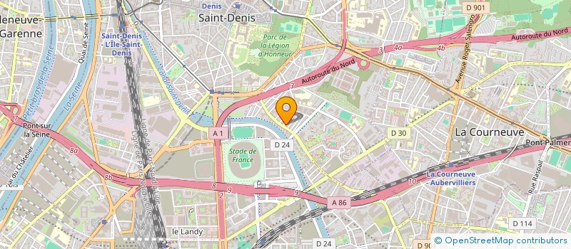 localisation de l'entreprise AMG ECHAFFAUDAGE à SAINT-DENIS