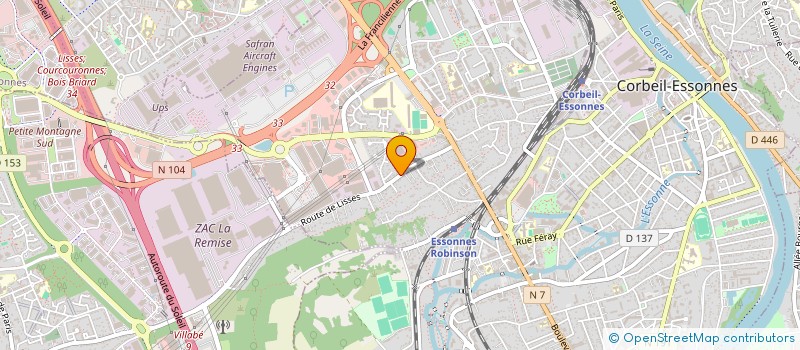 localisation de l'entreprise AMG. FORMATIONS à CORBEIL-ESSONNES