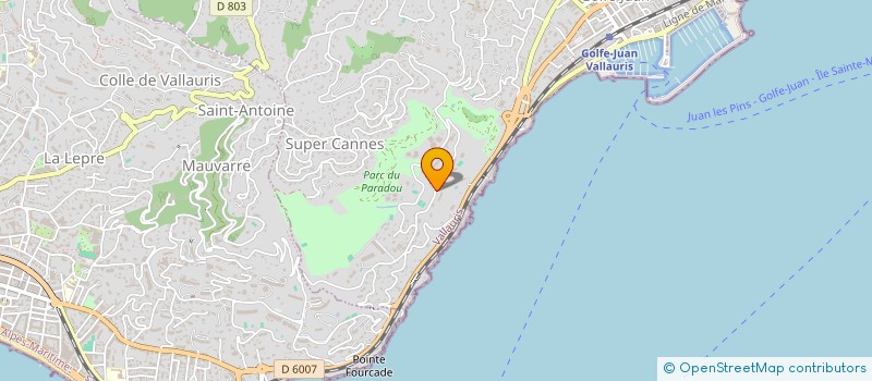 localisation de l'entreprise AMG INVESTISSEMENTS à VALLAURIS