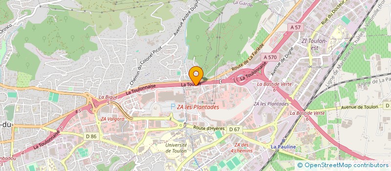 localisation de l'entreprise AMG PEINTURES à LA GARDE