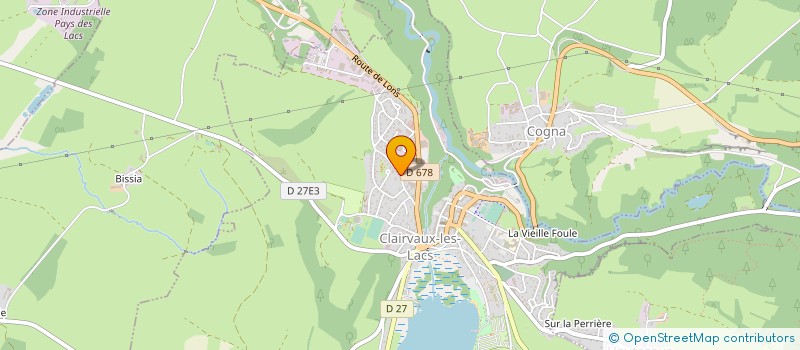 localisation de l'entreprise AMGF 39 à CLAIRVAUX-LES-LACS