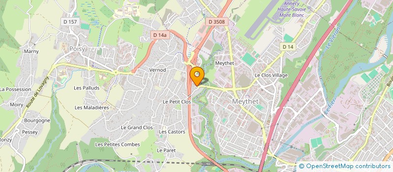 localisation de l'entreprise AMH à POISY