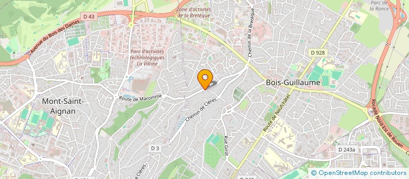 localisation de l'entreprise AMH à BOIS-GUILLAUME