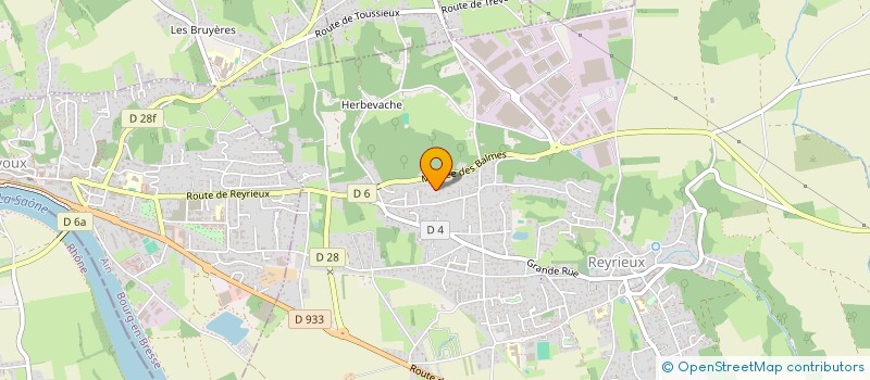 localisation de l'entreprise AMH à REYRIEUX