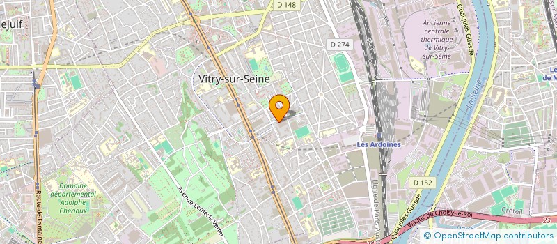 localisation de l'entreprise AMH à VITRY-SUR-SEINE