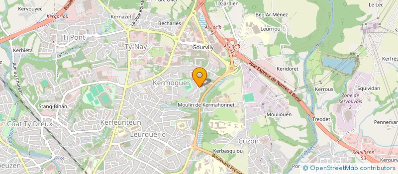 localisation de l'entreprise AMH à QUIMPER