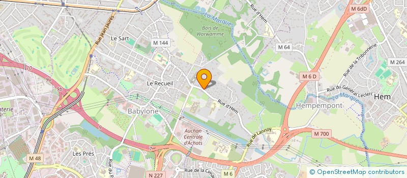localisation de l'entreprise AMH à VILLENEUVE-D'ASCQ