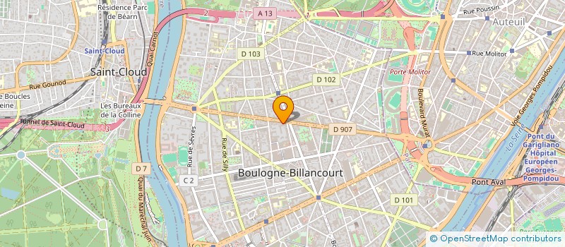 localisation de l'entreprise AMH à BOULOGNE-BILLANCOURT