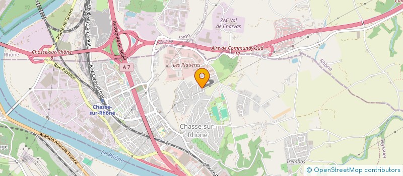 localisation de l'entreprise AMH AUTO  CHASSE-SUR-RHONE