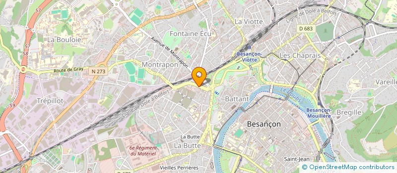 localisation de l'entreprise AMH AUTO CONTROLE à BESANCON