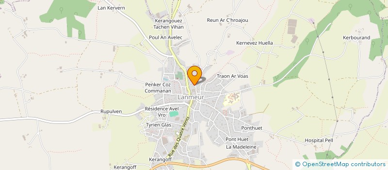 localisation de l'entreprise AMH MENUISERIE  LANMEUR