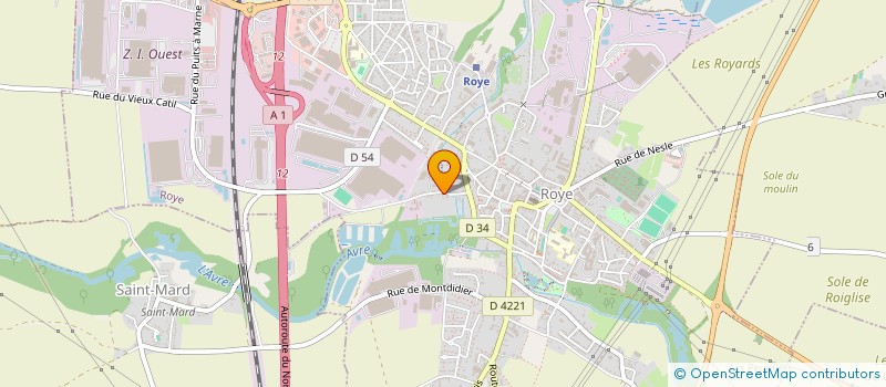 localisation de l'entreprise AMHL LOGISTIQUE  ROYE