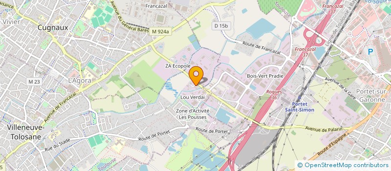 localisation de l'entreprise AMHOS AERO  VILLENEUVE TOLOSANE