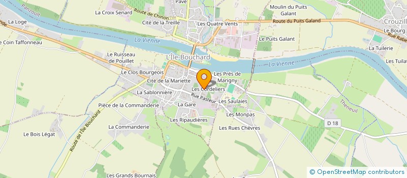 localisation de l'entreprise AMIANTE 37 à L'ILE-BOUCHARD