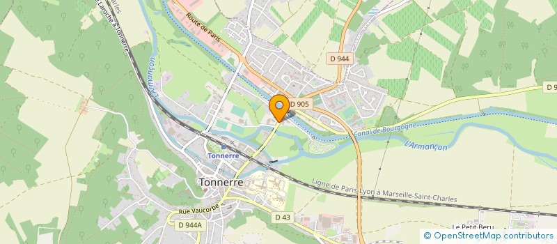 localisation de l'entreprise AMIANTE 89 à TONNERRE