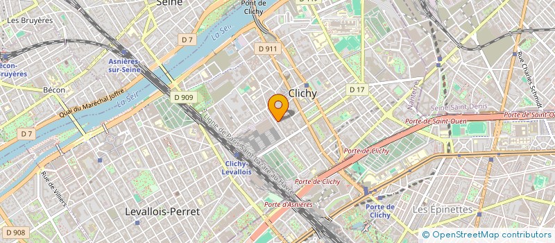 localisation de l'entreprise AMIANTE-CAOUTCHOUC-PLASTIQUE à CLICHY