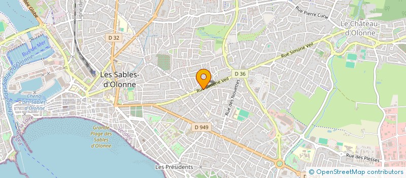localisation de l'entreprise AMIAUD POISSONNERIE à LES SABLES D'OLONNE