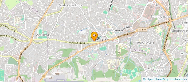 localisation de l'entreprise AMICA à ANGLET
