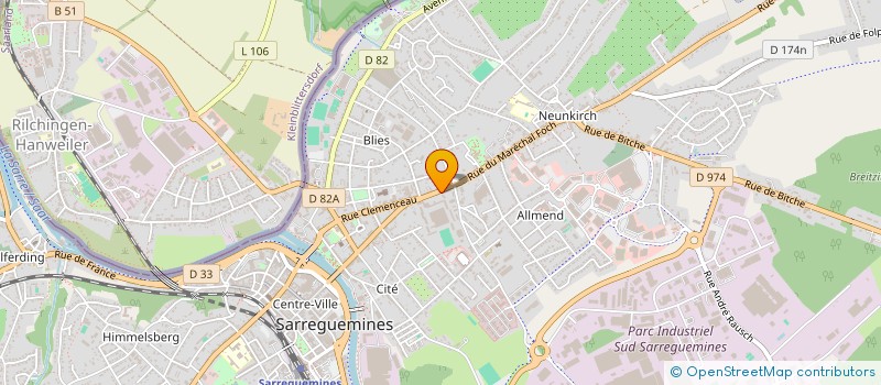 localisation de l'entreprise AMICA ANCIENS ELEVES LYC TECHNIQUE COLL  SARREGUEMINES